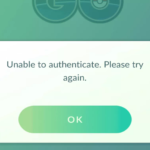 Pokemon go Unable to Authenticate