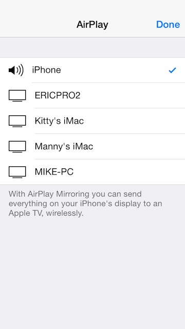 AirPlay receivers