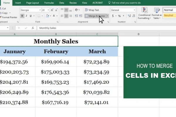 How to Merge Cells in Excel