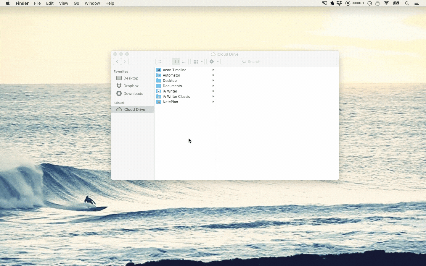 Mac OS snipping tool menu