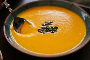 Pumpkin soup with seeds