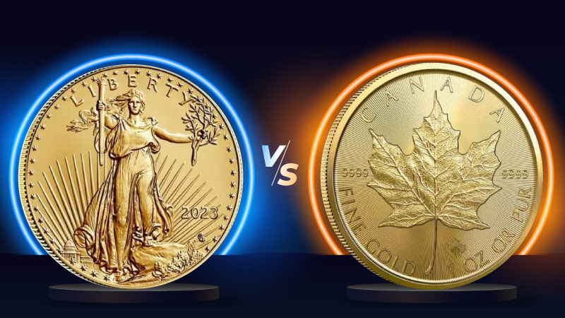 American gold eagle coin vs Gold maple leaf