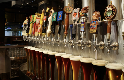 Bar With Beer Tap Handles